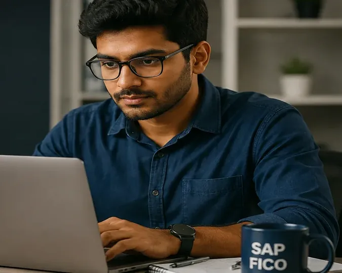 Illustration: Arjun shaking hands on his SAP ABAP job offer