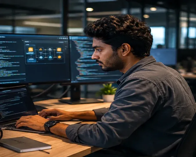 Illustration: Arjun five years on, a senior SAP ABAP specialist with rising growth