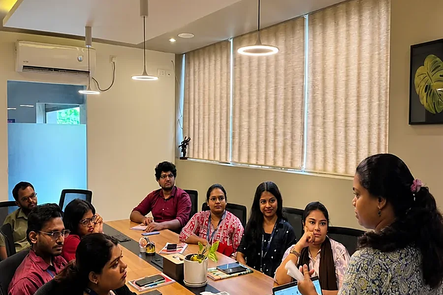 A placement preparation session at the Cokonet office in Trivandrum
