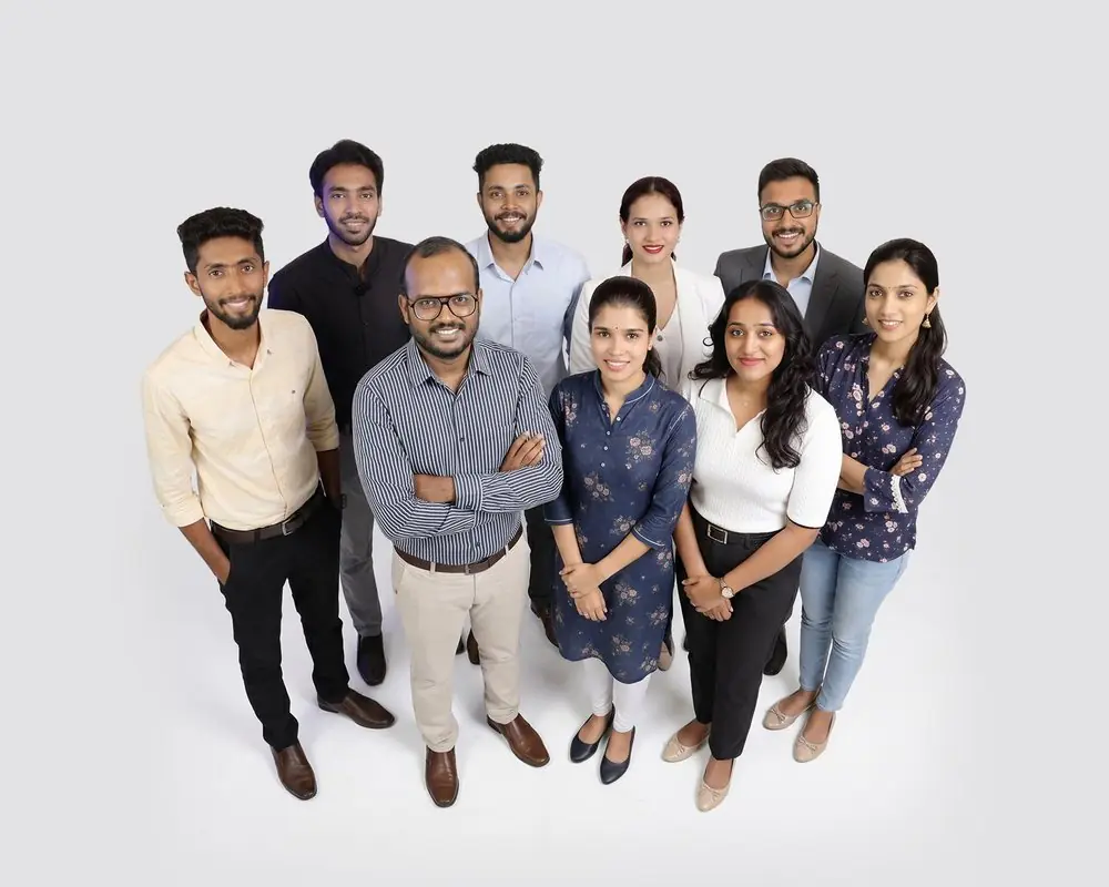 Das Cokonet Team am Campus in Trivandrum, Indien