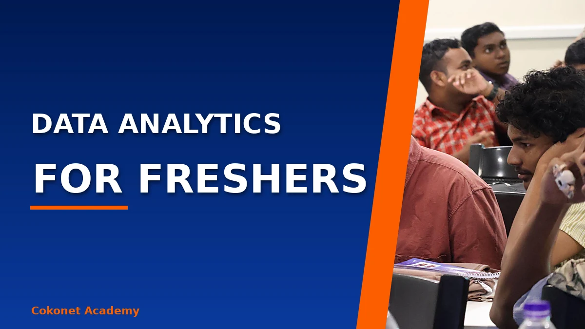 Fresher data analyst building a Power BI dashboard from sales data on a laptop