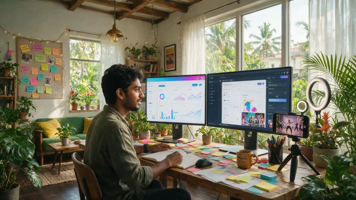 Digital marketing student in Trivandrum working on ad campaign and analytics dashboards