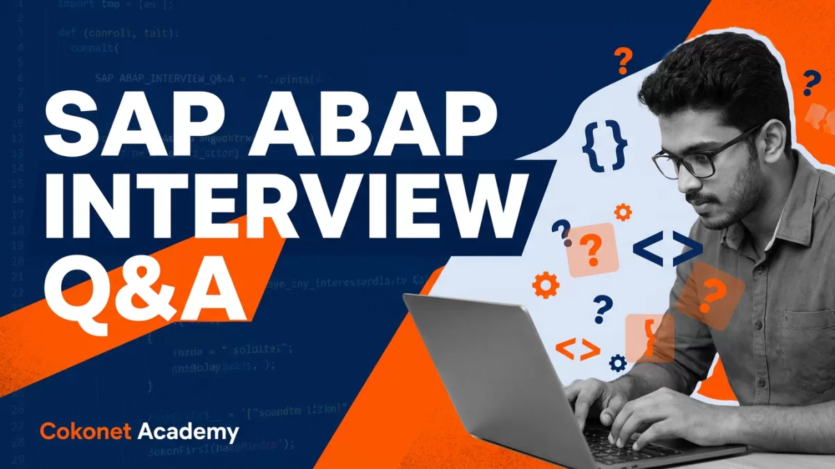 Developer preparing for an SAP ABAP interview with ABAP code and debugging notes on screen