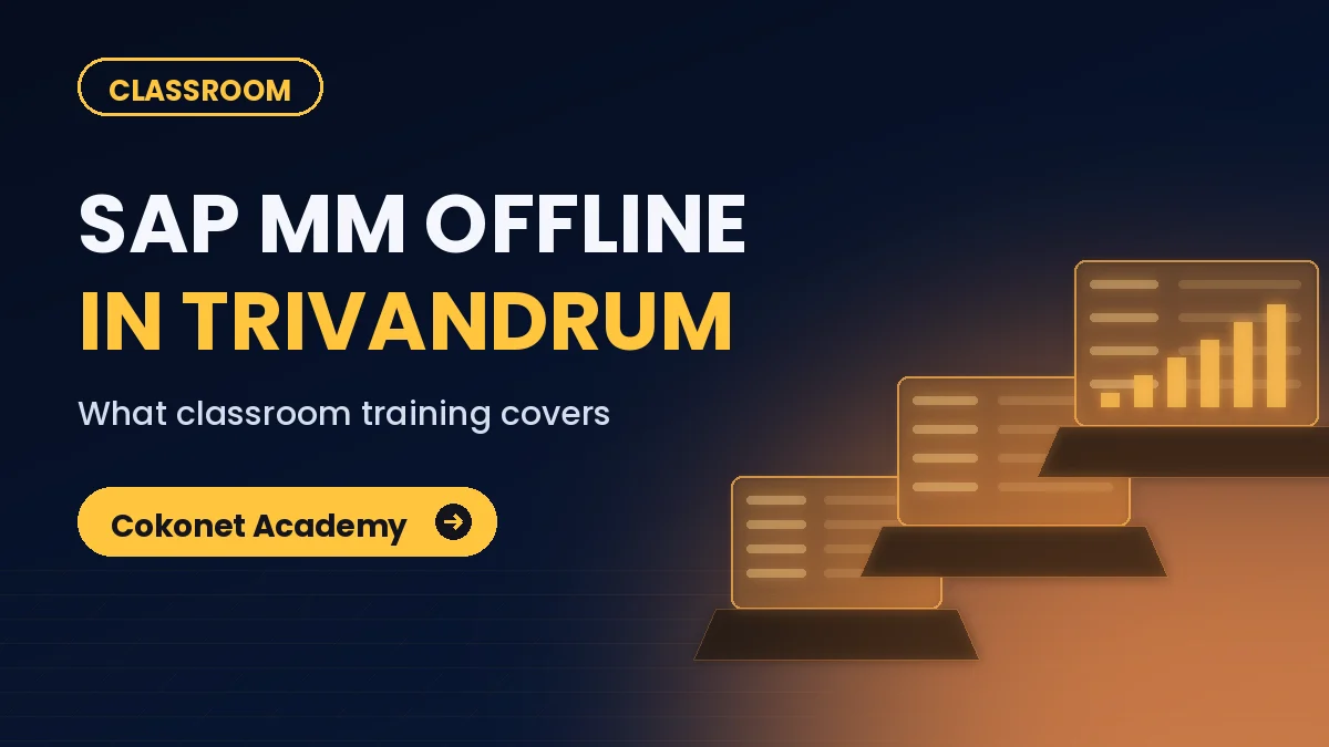 SAP MM classroom batch in progress at Cokonet Academy Ulloor Trivandrum