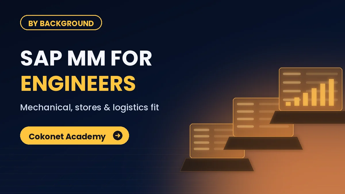 Mechanical engineering graduate learning SAP MM inventory management on a live system