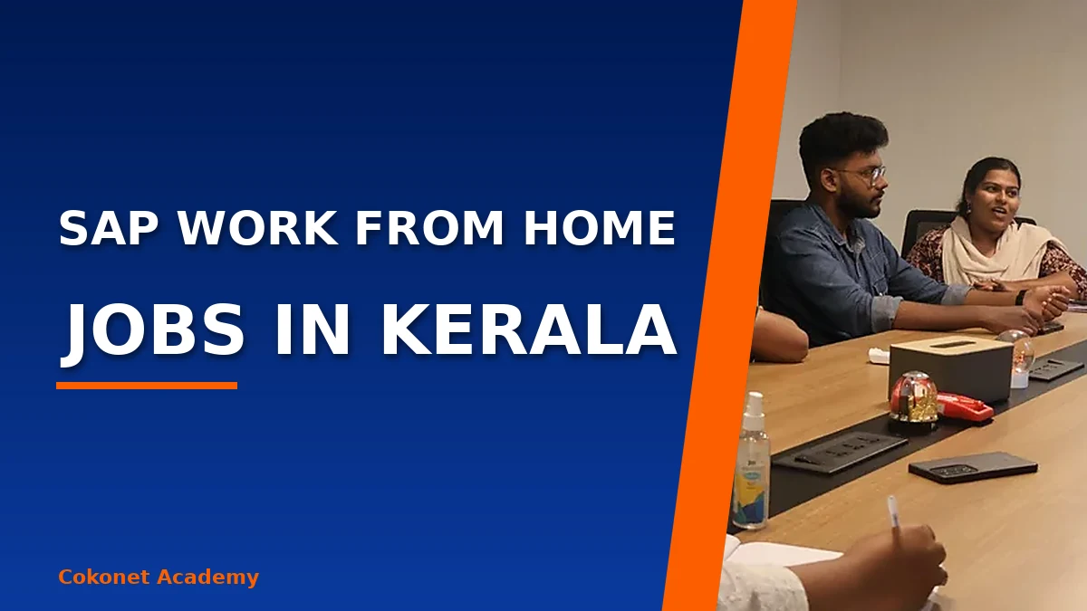 SAP consultant working from a home office in Kerala with an S/4HANA screen open on a laptop