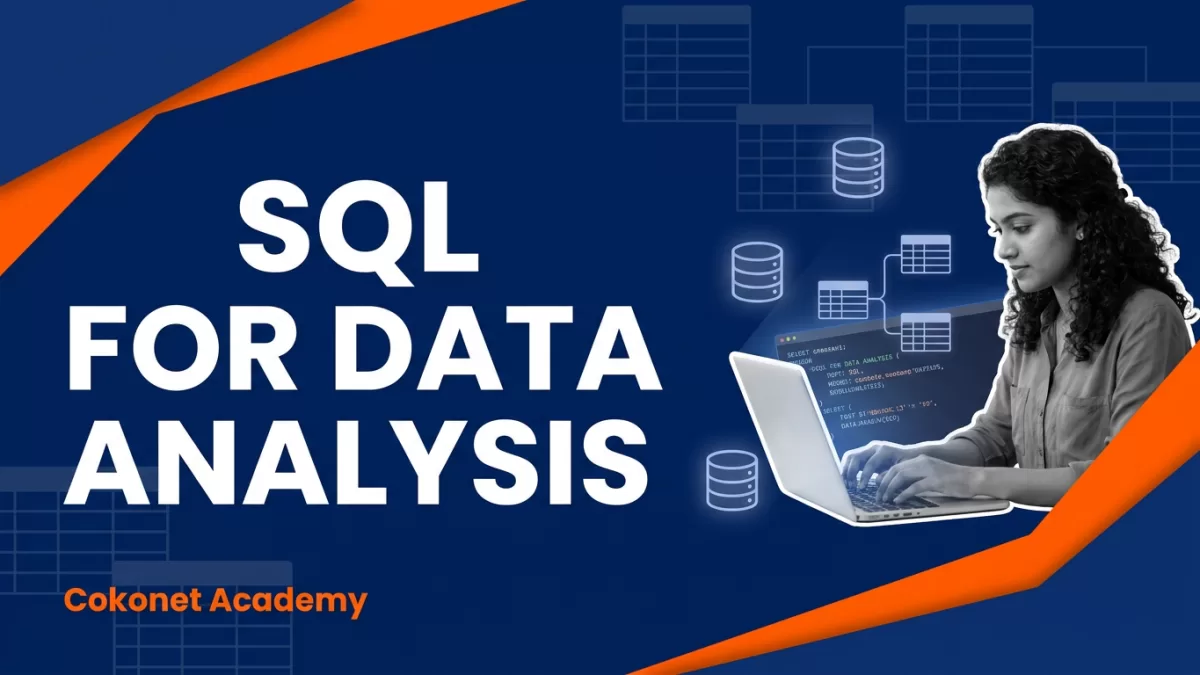 Analyst writing SQL queries for data analysis on a screen showing tables and results